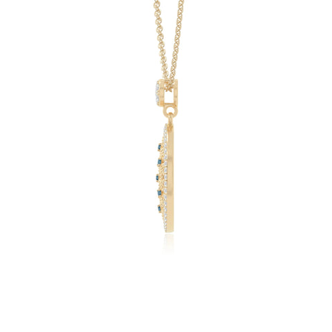 natural london-blue-topaz infinity love knot necklaces in yellow gold vermeil 