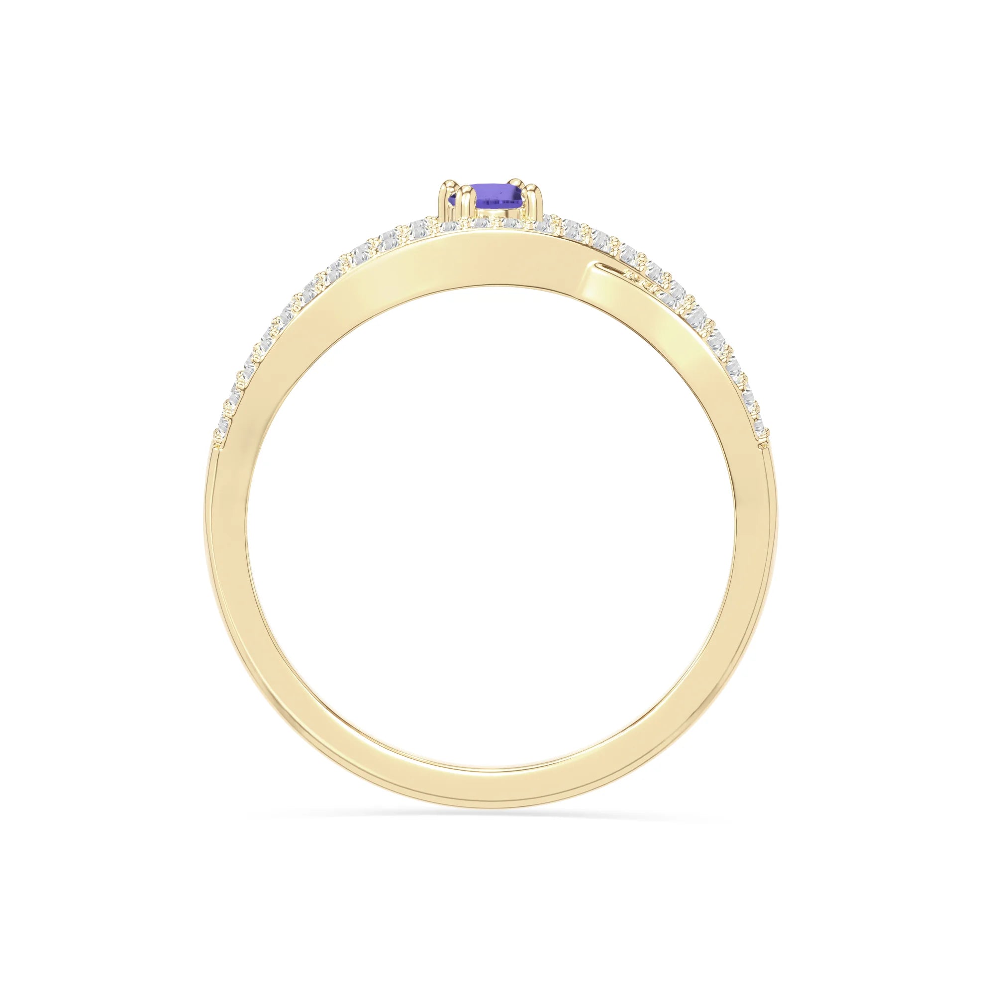 natural tanzanite promise rings in yellow gold vermeil