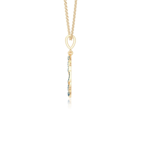 natural london-blue-topaz infinity love knot necklaces in yellow gold vermeil 