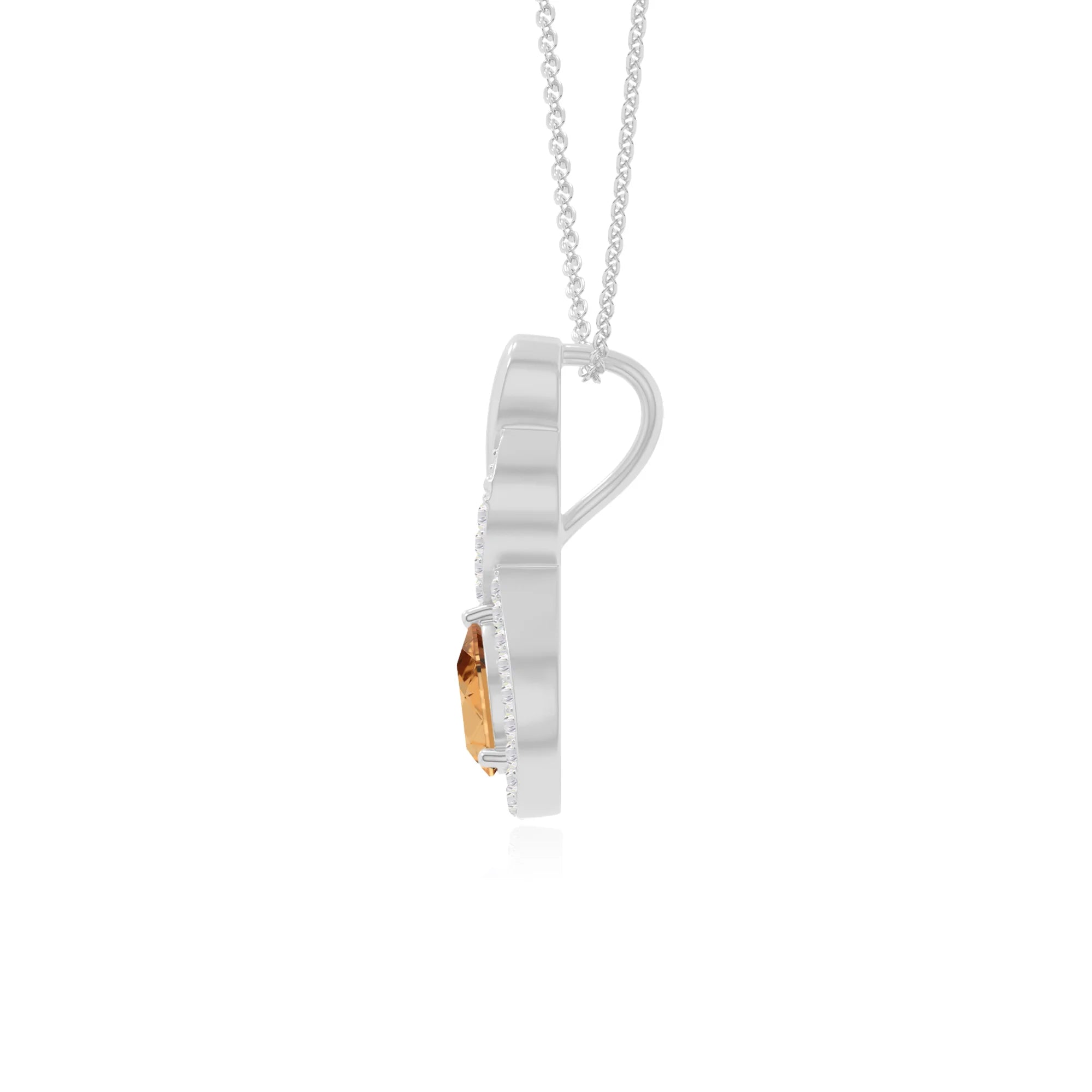 natural citrine infinity necklaces in sterling silver 