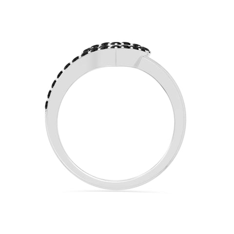 natural black onyx heart promise rings in sterling silver 