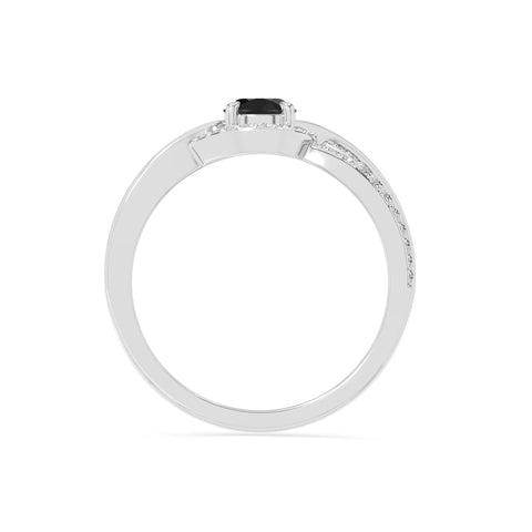 natural black onyx solitaire engagement rings in sterling silver 