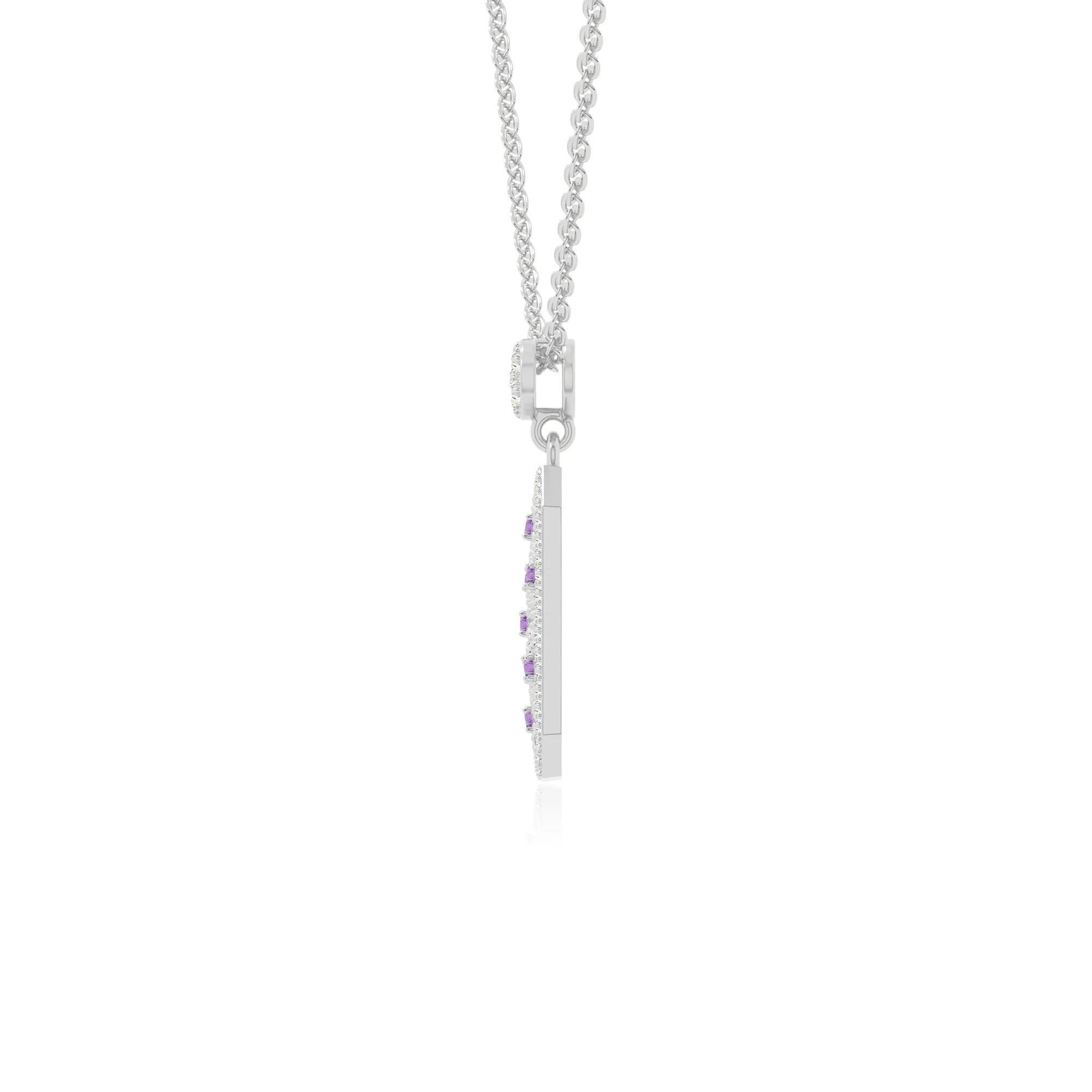 natural amethyst infinity love knot necklaces in sterling silver 