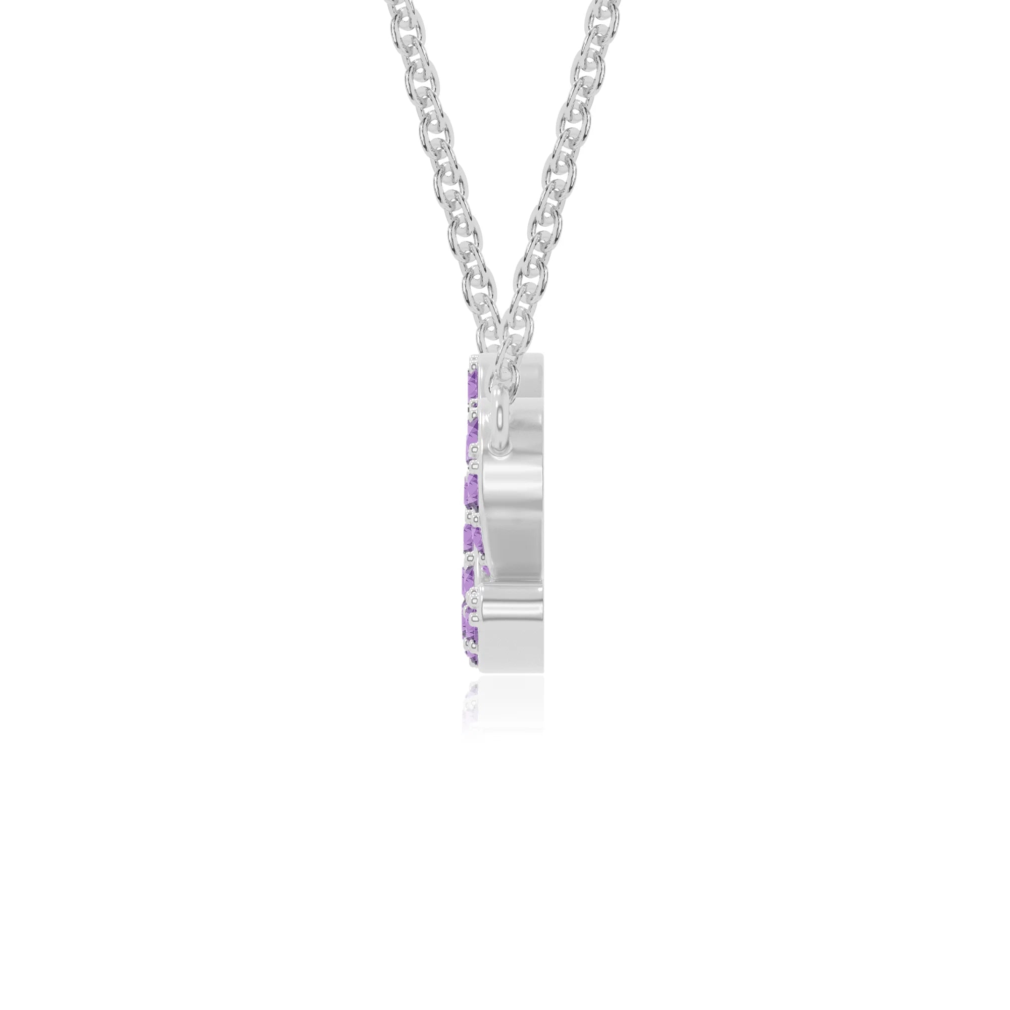 natural amethyst infinity love knot necklaces in sterling silver 