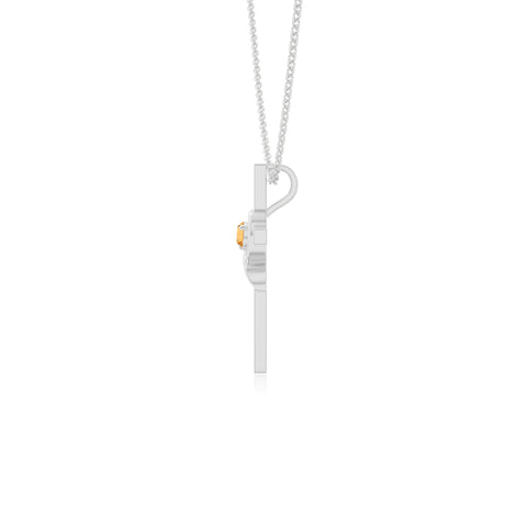 natural citrine infinity cross necklaces in sterling silver 