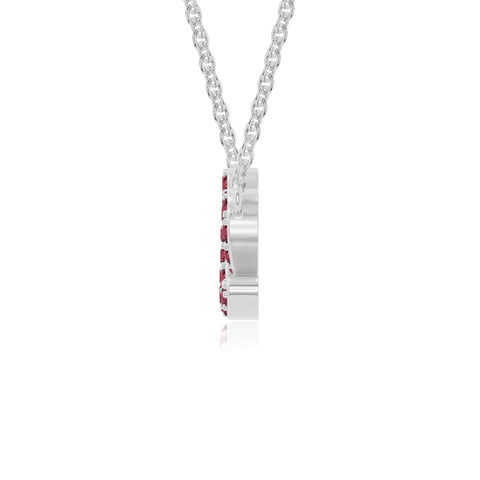 natural ruby infinity love knot necklaces in sterling silver 