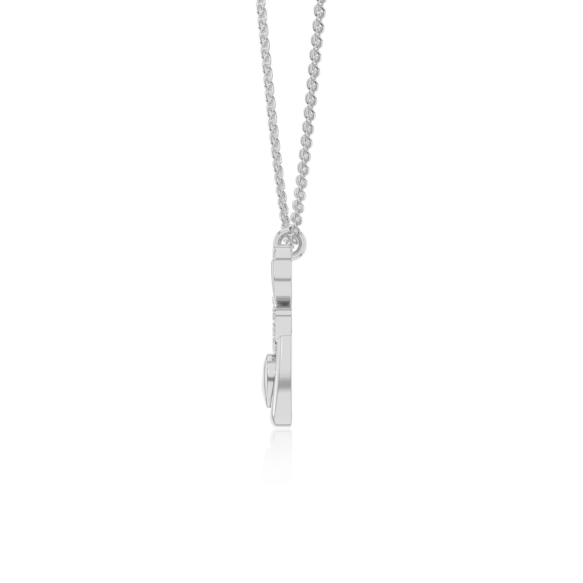 moissanite Initials necklaces in sterling silver 