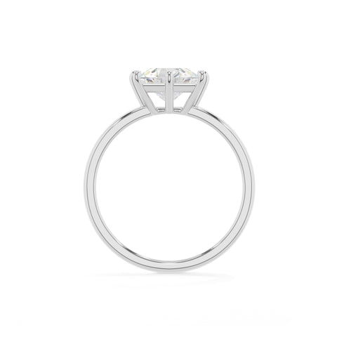 lab-grown moissanite princess solitaire engagement ring