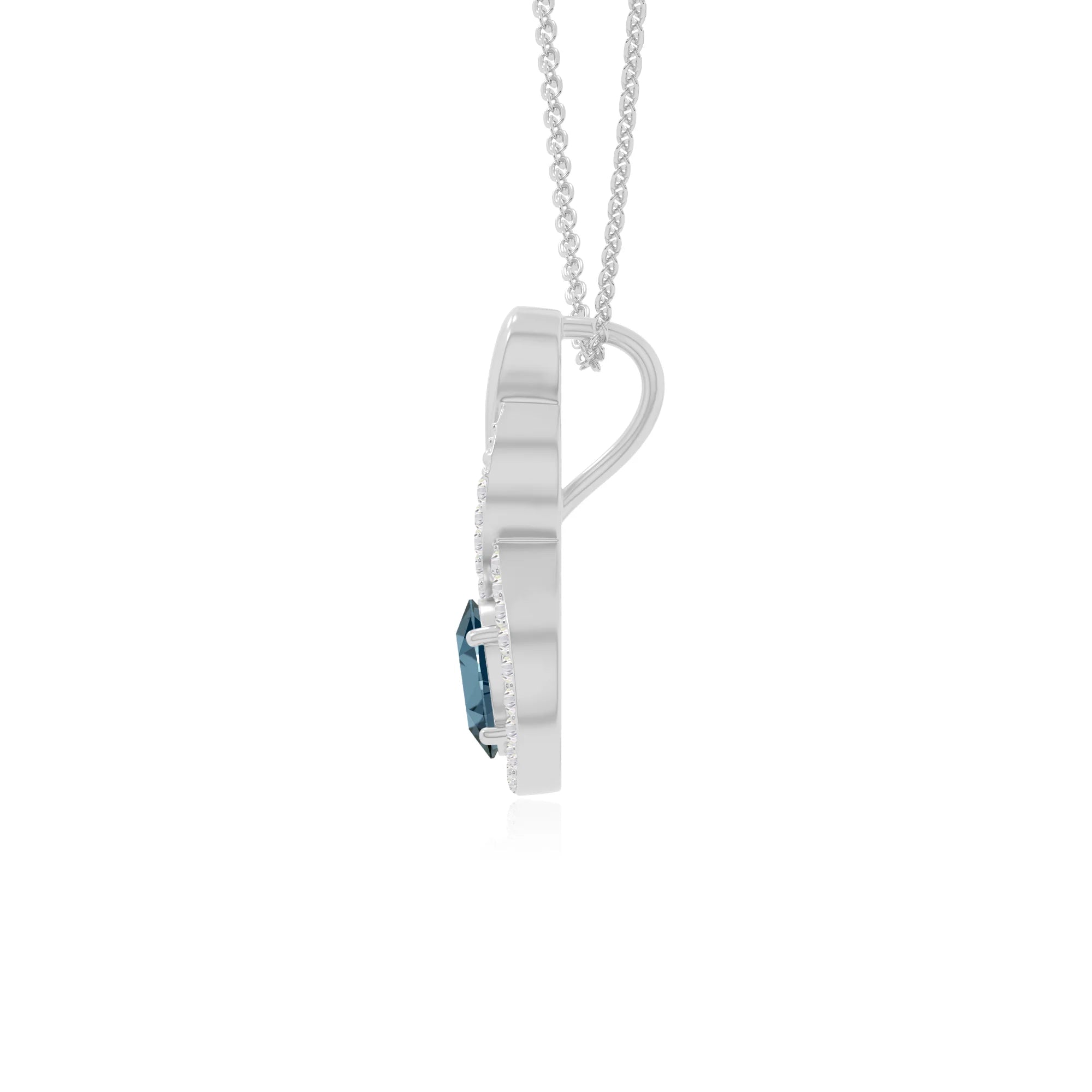 natural london-blue-topaz infinity necklaces in sterling silver 