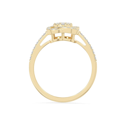 natural moissanite infinity promise rings in yellow gold vermeil