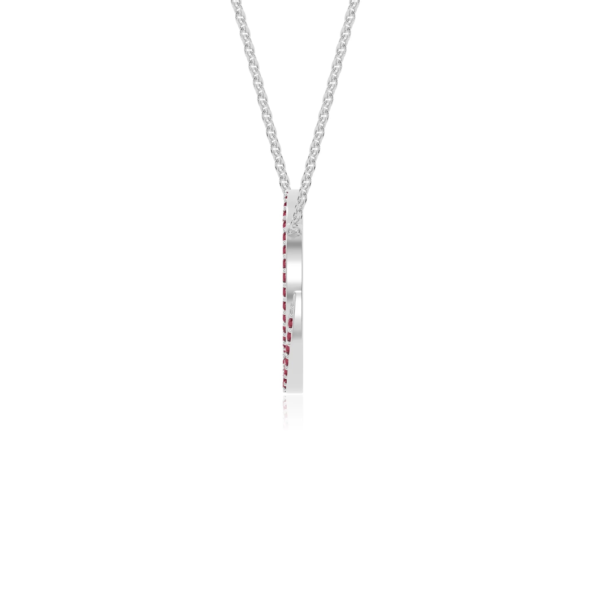 natural ruby infinity love knot necklaces in sterling silver 