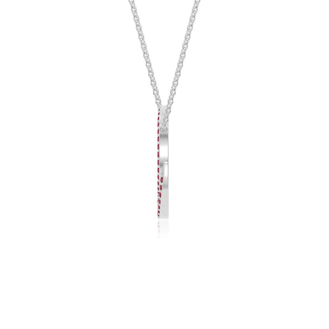 natural ruby infinity love knot necklaces in sterling silver 