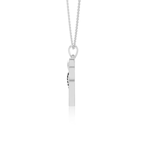 natural black-onyx infinity heart necklaces in sterling silver 