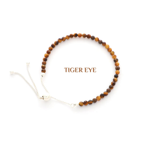 natural tiger-eye round shape bolo bracelet