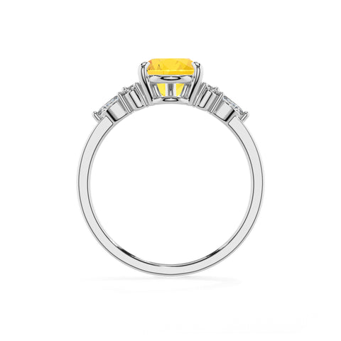 lab-grown yellow-sapphire pear solitaire engagement ring