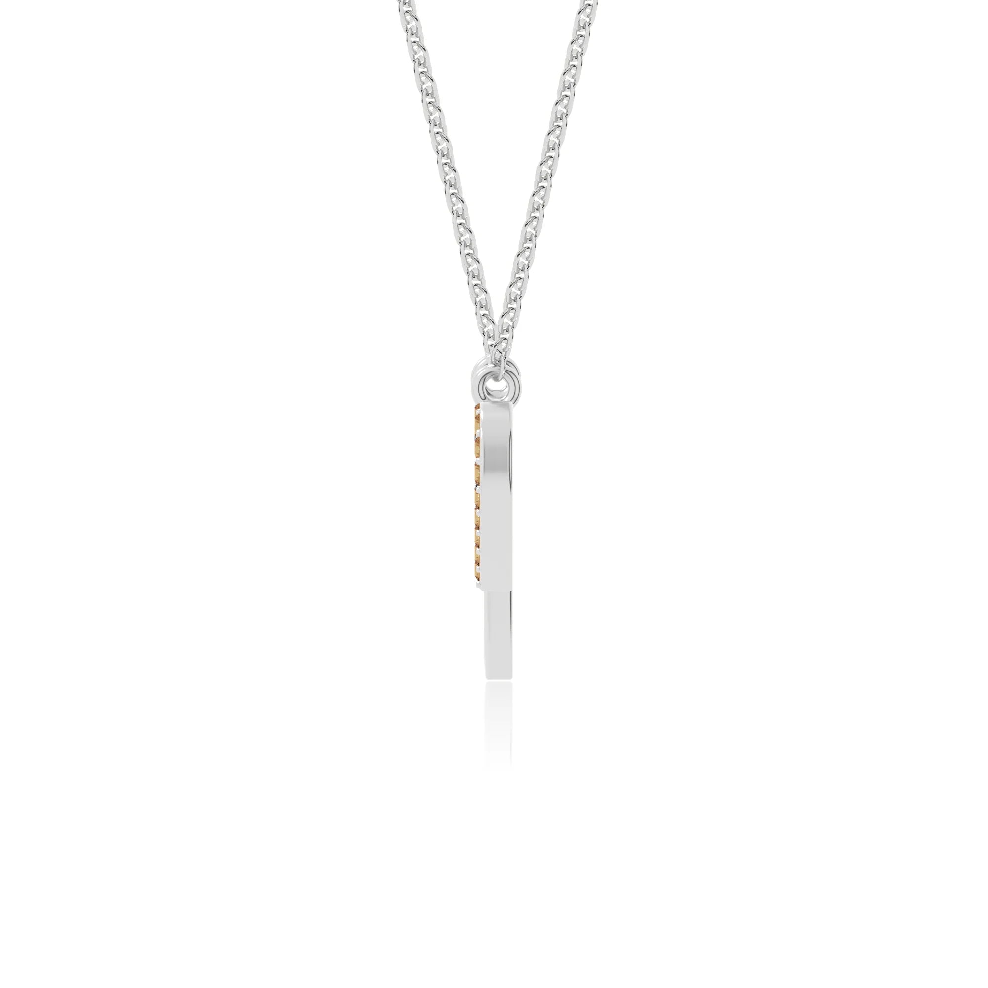 natural citrine heartbeat necklaces in sterling silver 