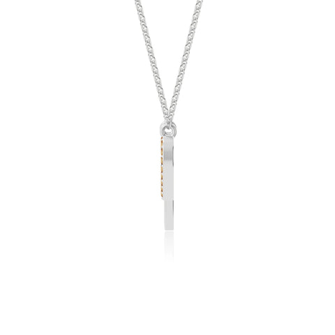 natural citrine heartbeat necklaces in sterling silver 