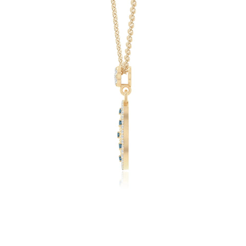 natural london-blue-topaz infinity love knot necklaces in yellow gold vermeil 
