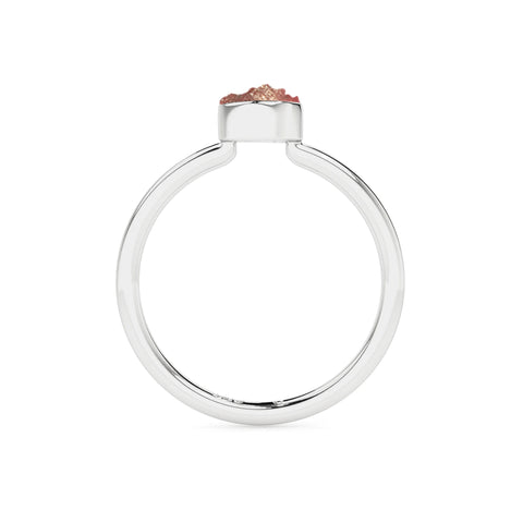 rhodolite-garnet rough shape stackable bezel-set ring