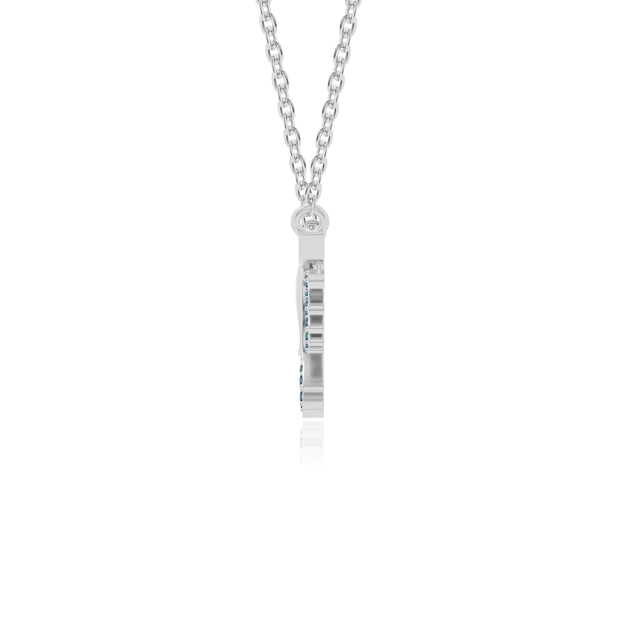 natural london-blue-topaz phoenix eagle necklaces in sterling silver 