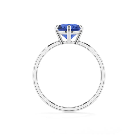 lab-grown blue-sapphire round solitaire engagement ring