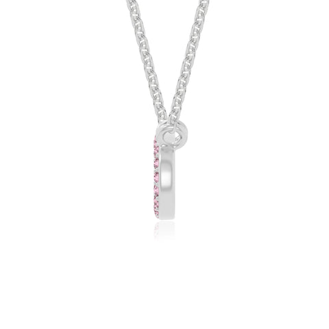 natural pink-tourmaline oval paperclip necklaces in sterling silver 