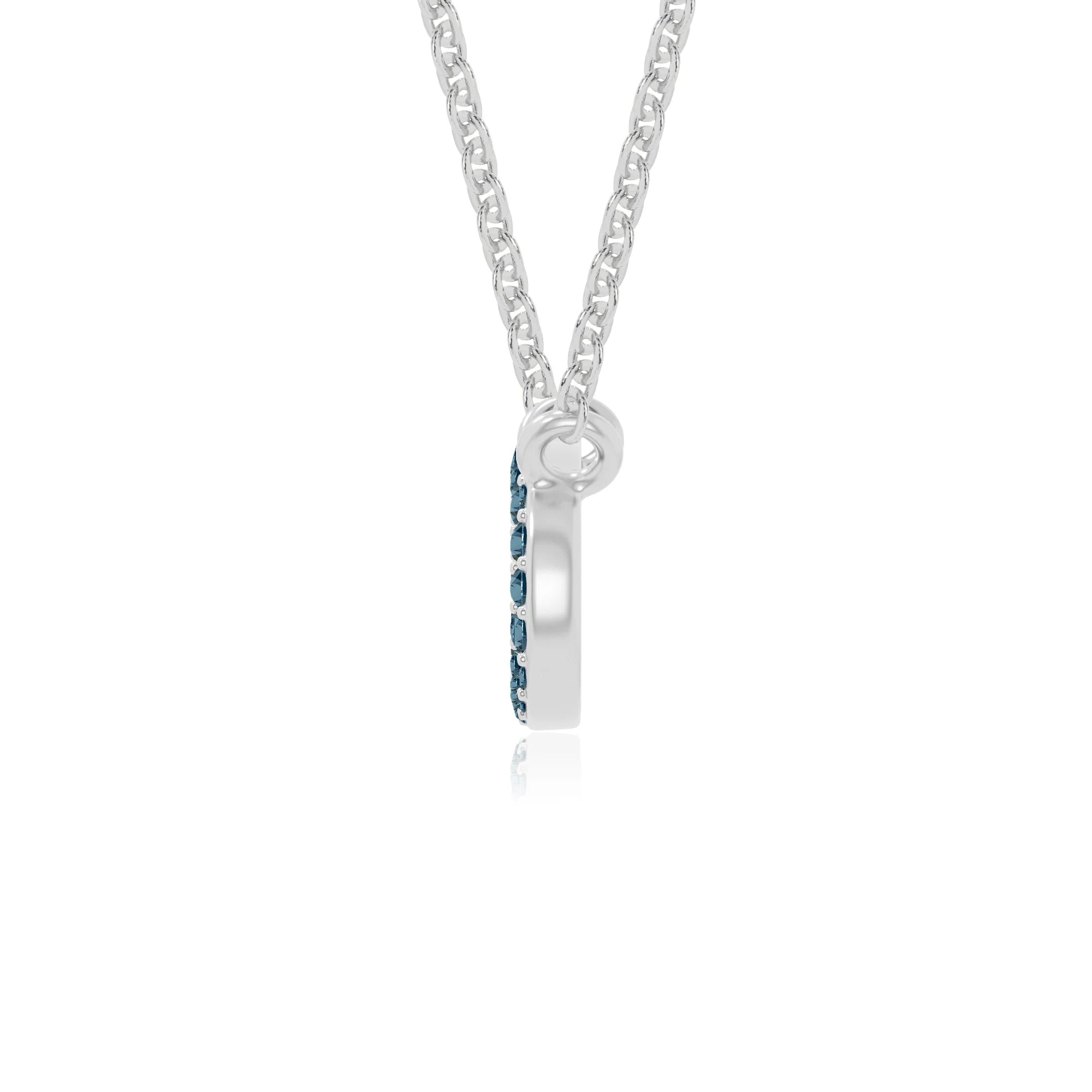 natural london-blue-topaz oval paperclip necklaces in sterling silver 
