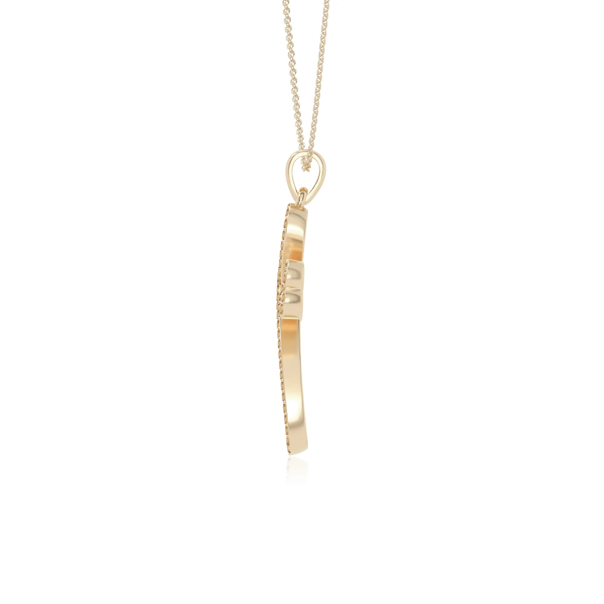natural citrine infinity cross necklaces in yellow gold vermeil 