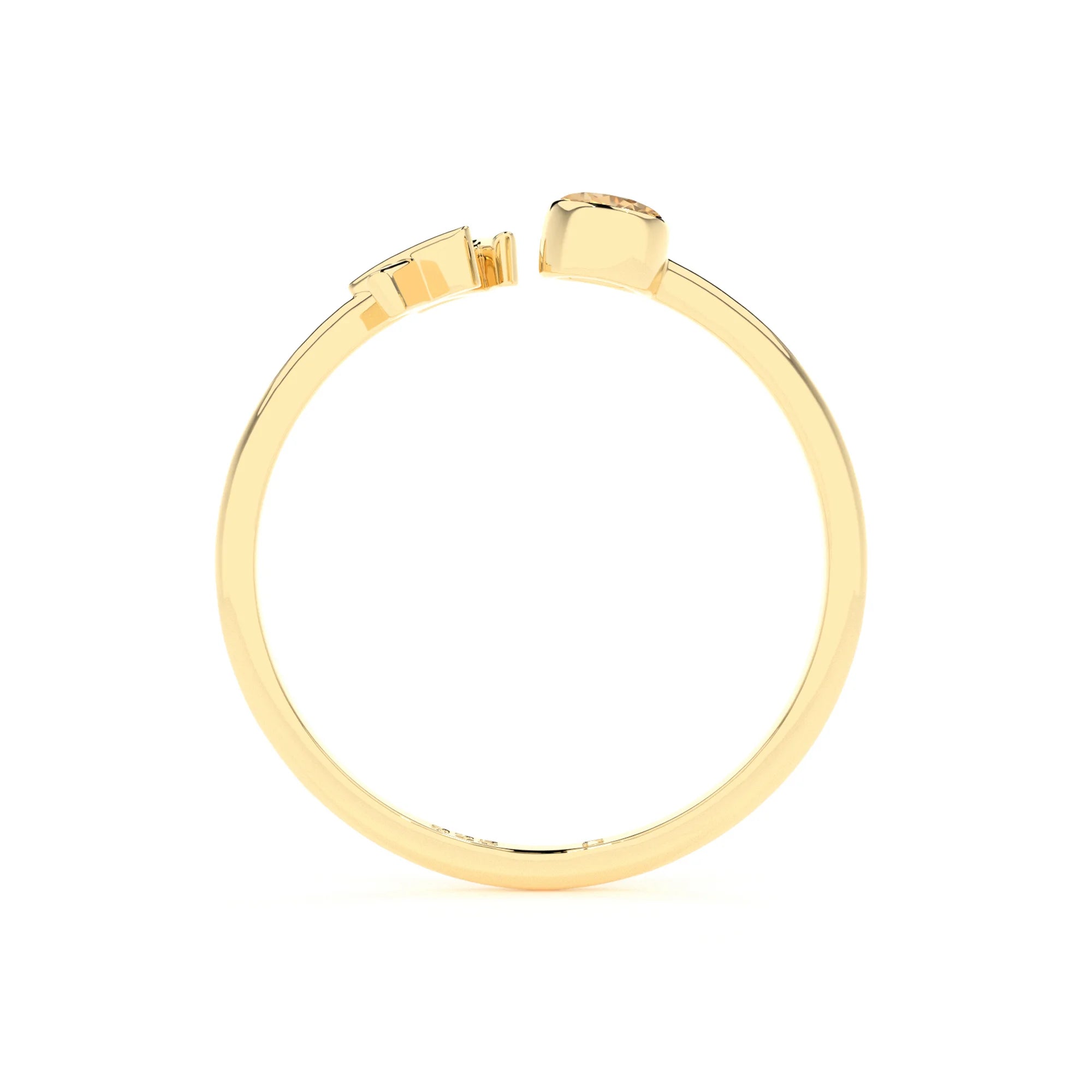 sagittarius zodiac ring with natural citrine gold vermeil