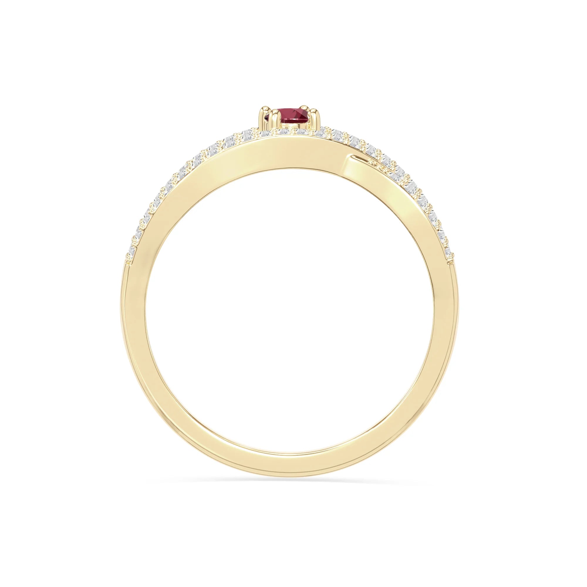 natural ruby promise rings in yellow gold vermeil