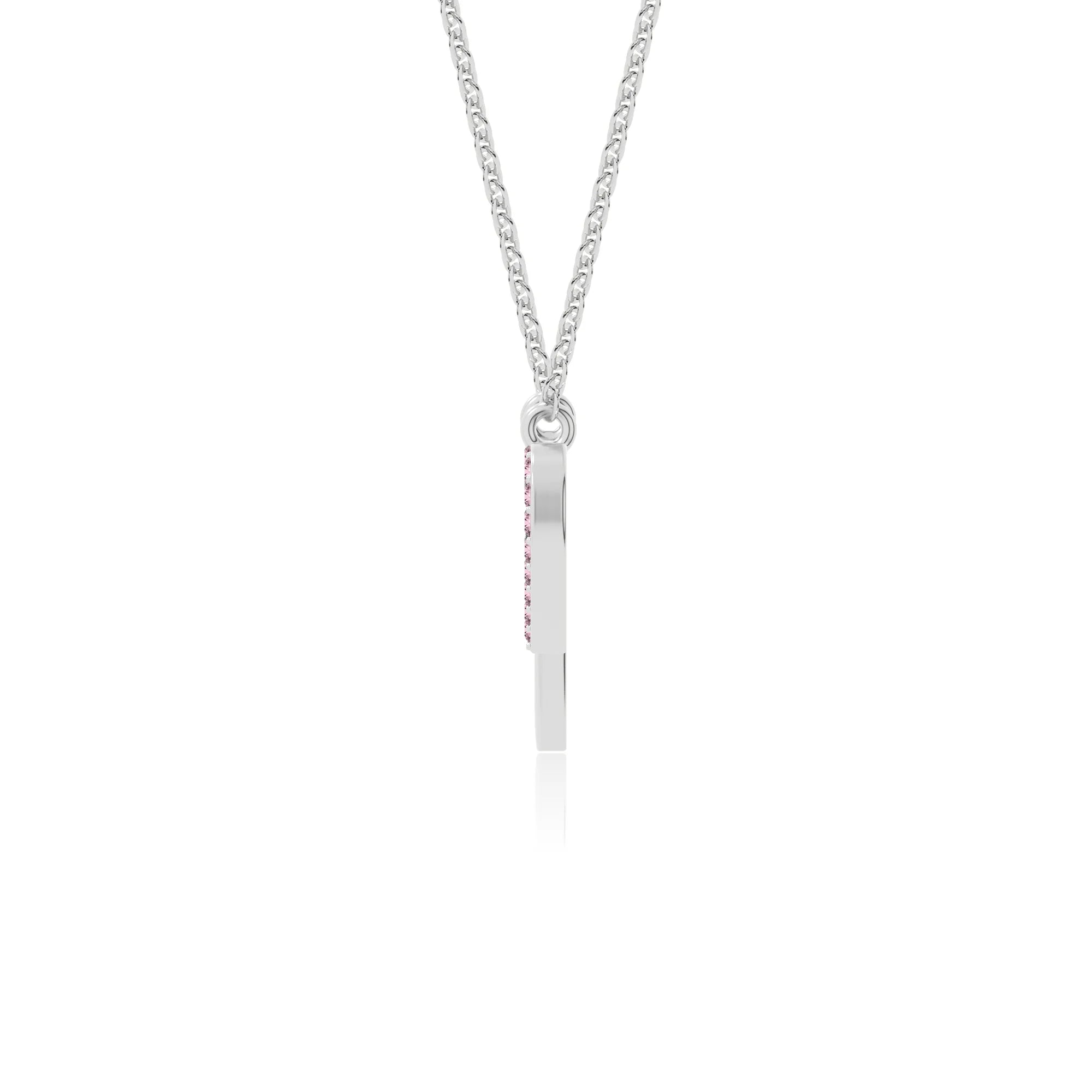natural pink-tourmaline heartbeat necklaces in sterling silver 