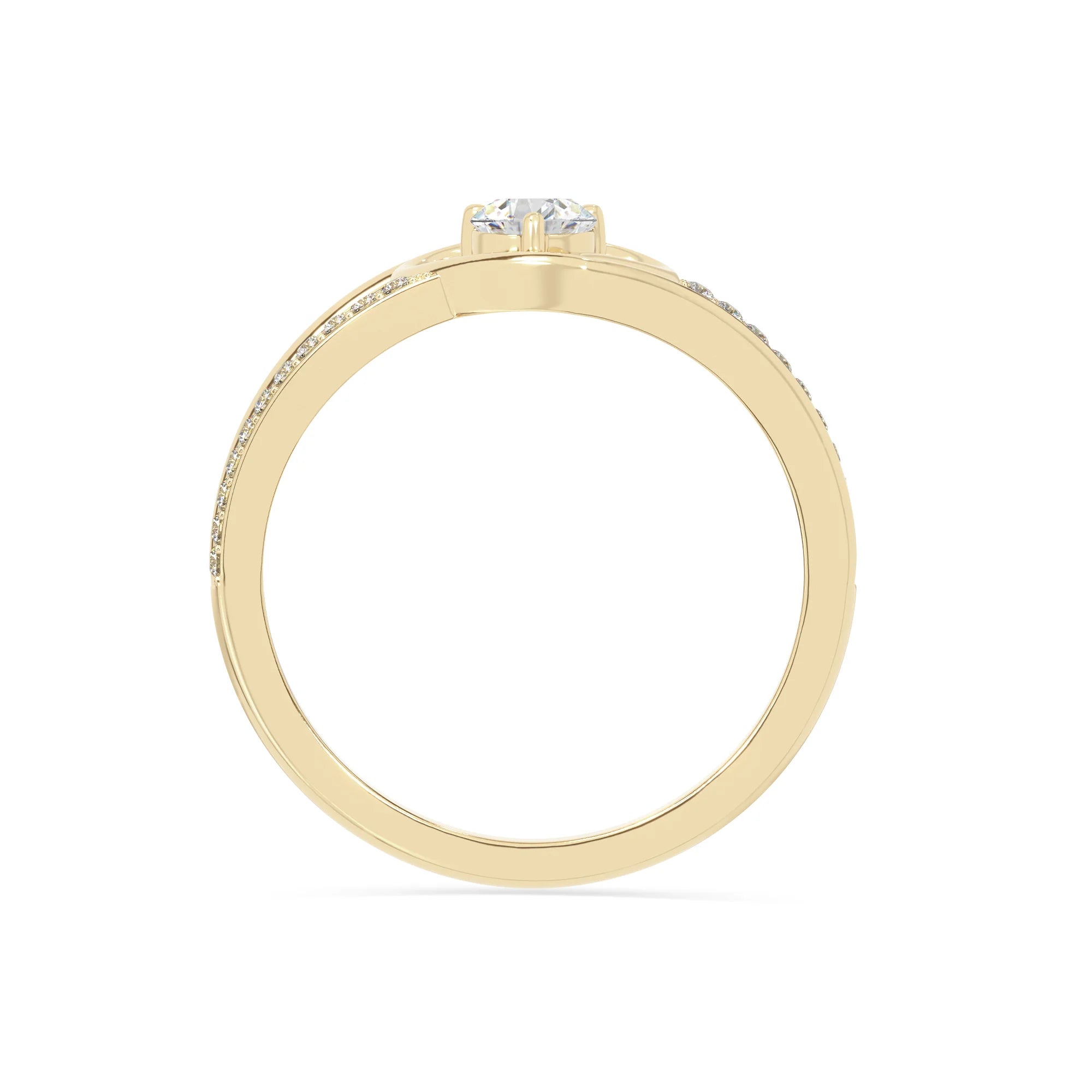 natural moissanite heart promise rings in yellow gold vermeil