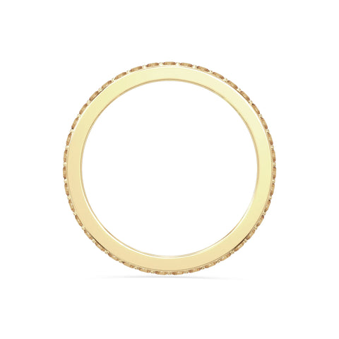 natural citrine eternity band rings in yellow gold vermeil