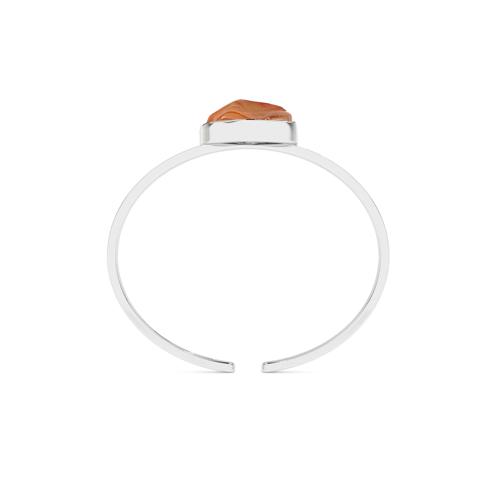 natural carnelian rough shape twister bracelet