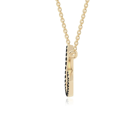 natural black-onyx lotus flower necklaces in yellow gold vermeil 