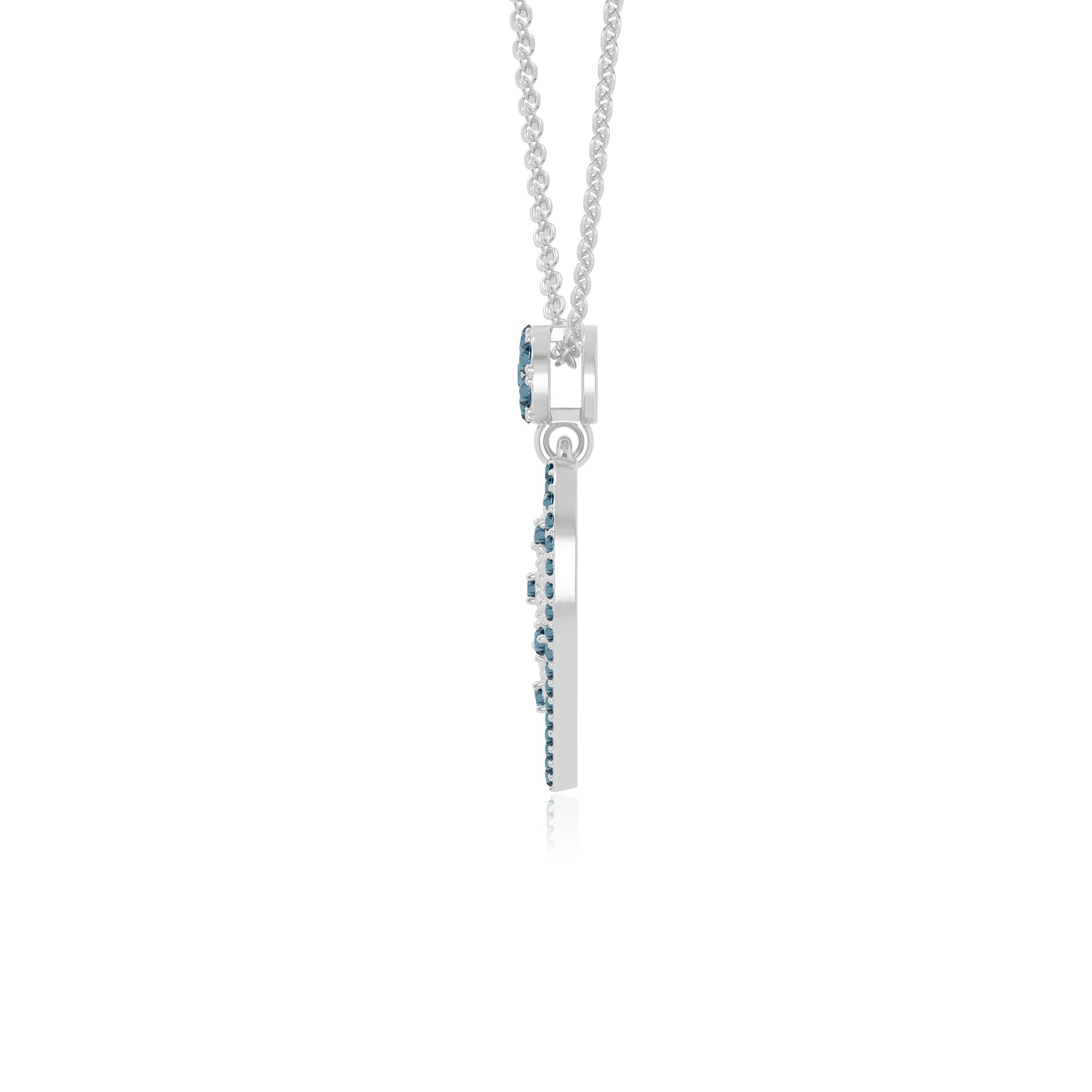 natural london-blue-topaz infinity love knot necklaces in sterling silver 