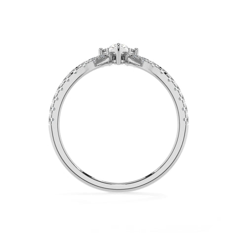 lab-grown moissanite marquise solitaire engagement ring