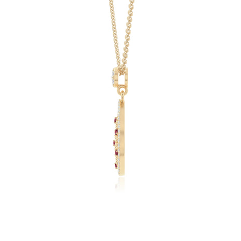 natural ruby infinity love knot necklaces in yellow gold vermeil 