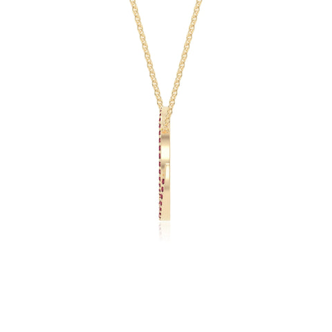 natural ruby infinity love knot necklaces in yellow gold vermeil 