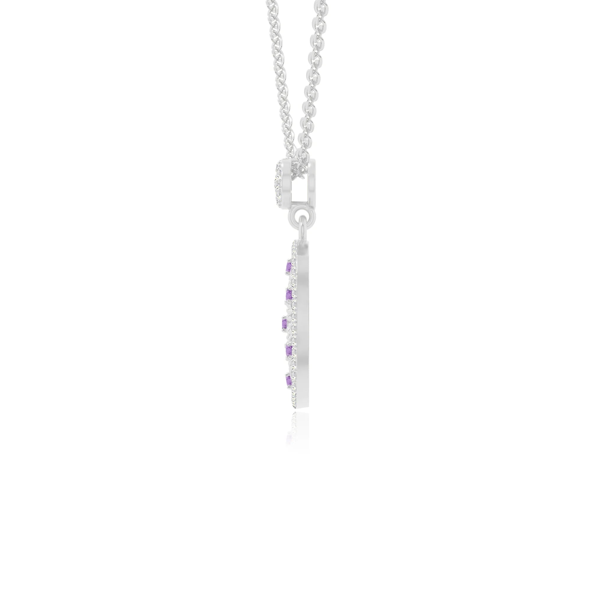 natural amethyst infinity love knot necklaces in sterling silver 