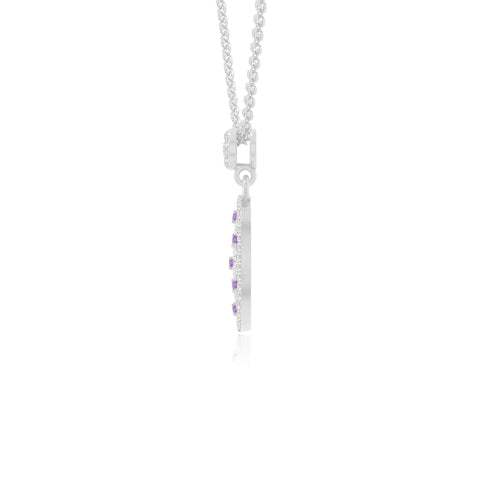 natural amethyst infinity love knot necklaces in sterling silver 