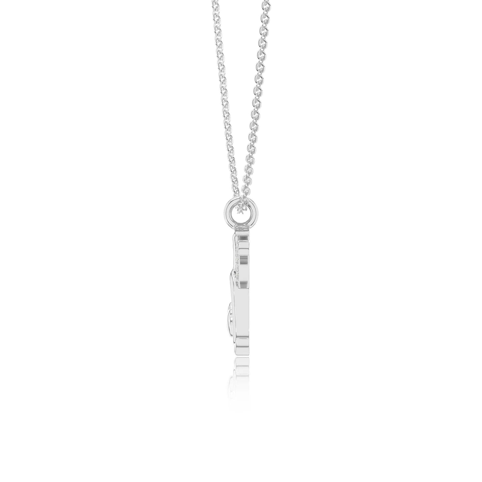 moissanite Initials necklaces in sterling silver 