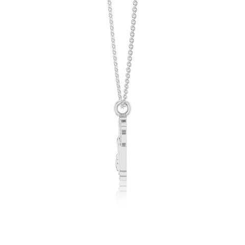 moissanite Initials necklaces in sterling silver 