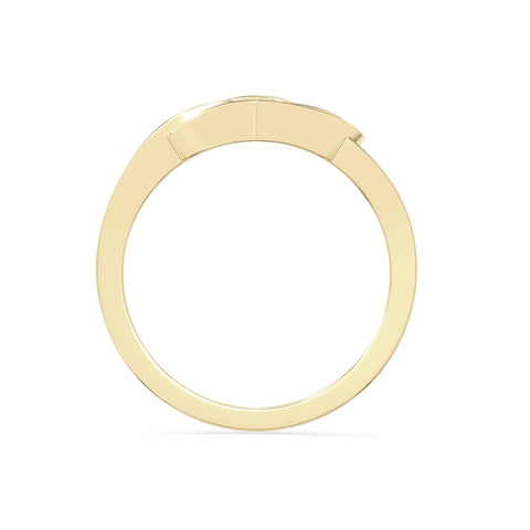 natural moissanite infinity knot heart promise rings in yellow gold vermeil