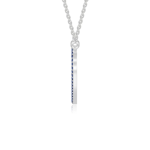 natural blue-sapphire heart necklaces in sterling silver 