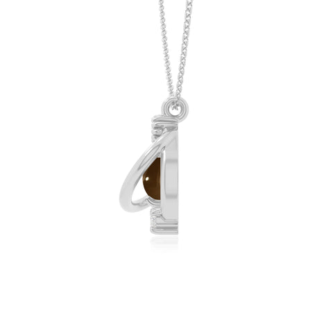 smoky quartz galaxy necklaces in sterling silver 