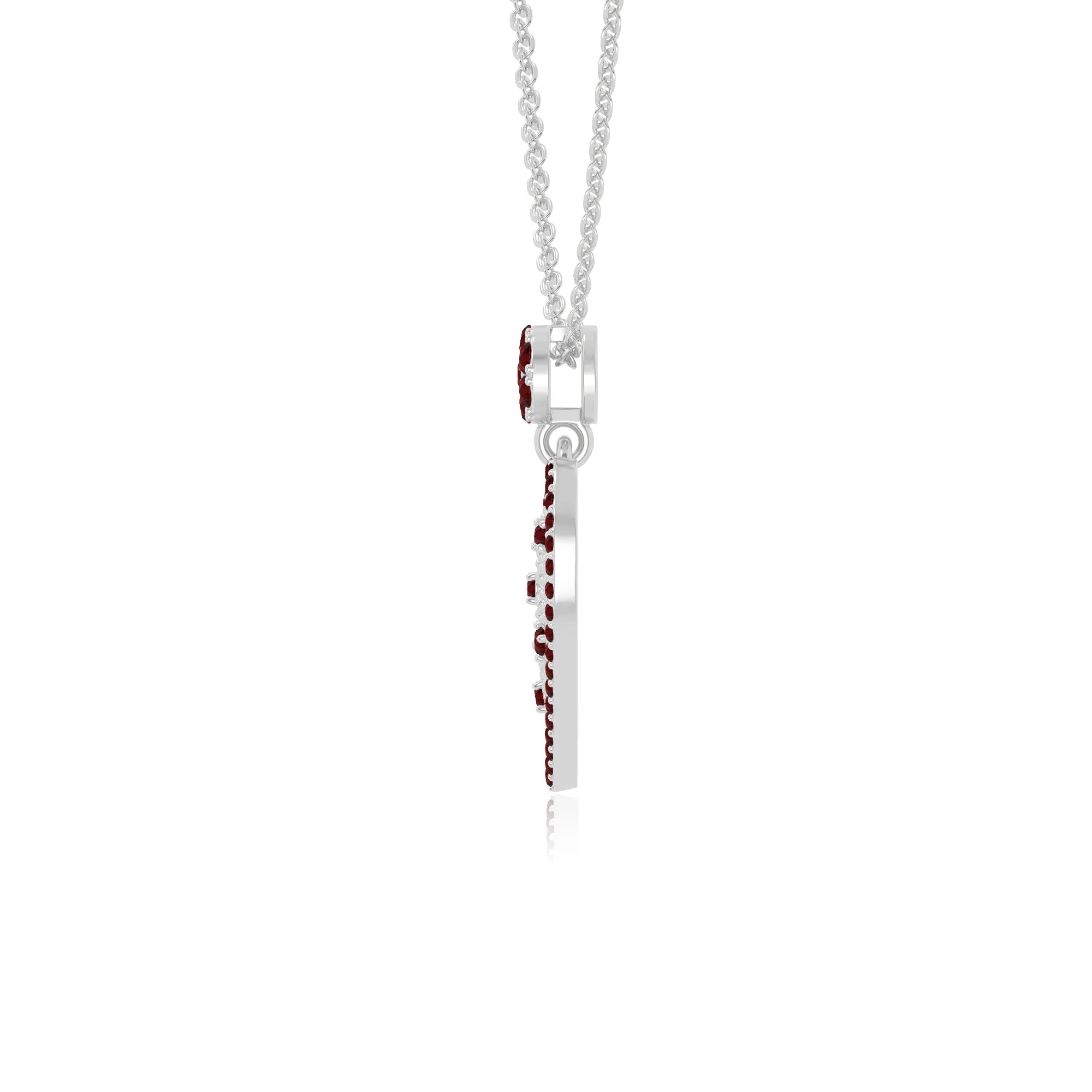 natural garnet infinity love knot necklaces in sterling silver 
