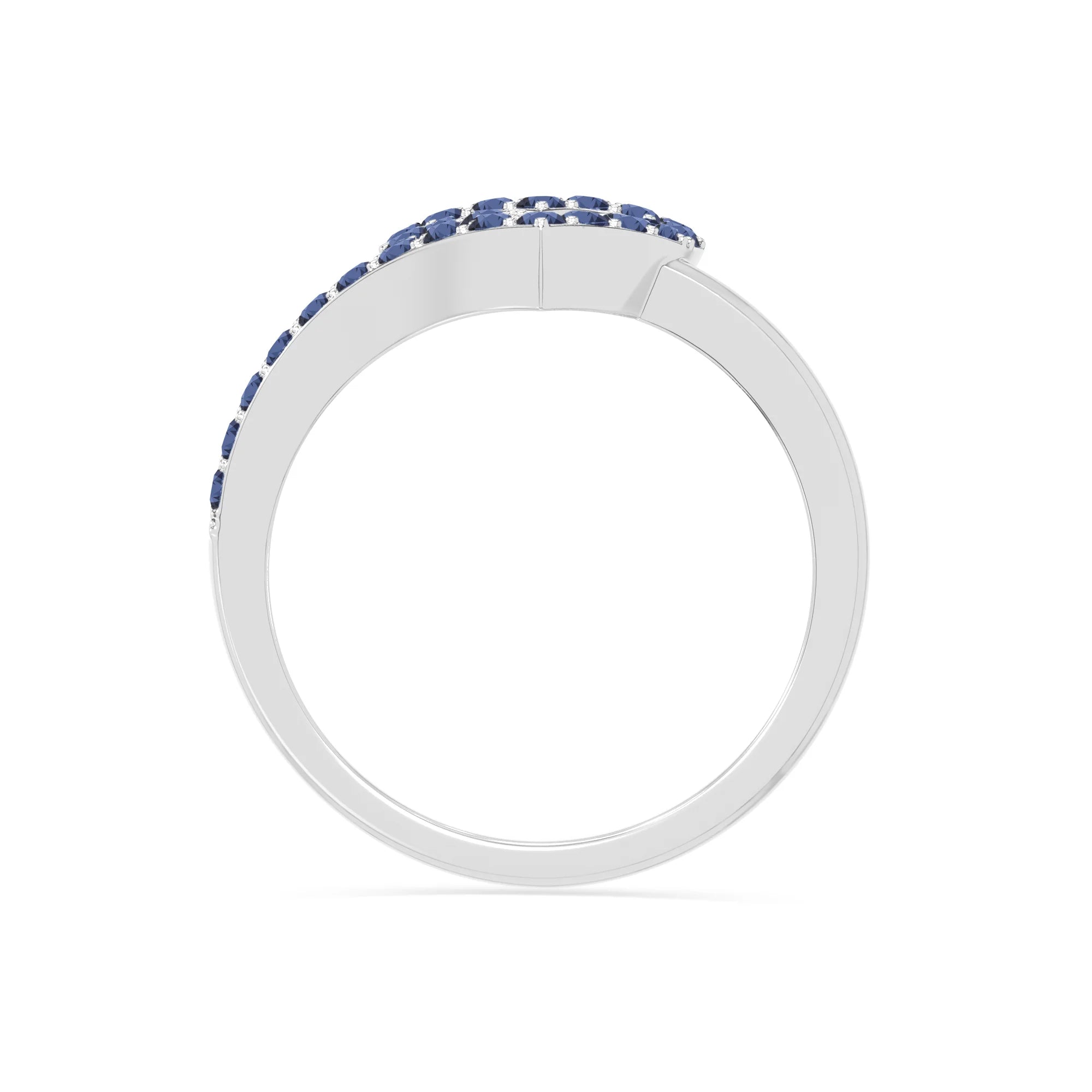 natural blue sapphire heart promise rings in sterling silver 