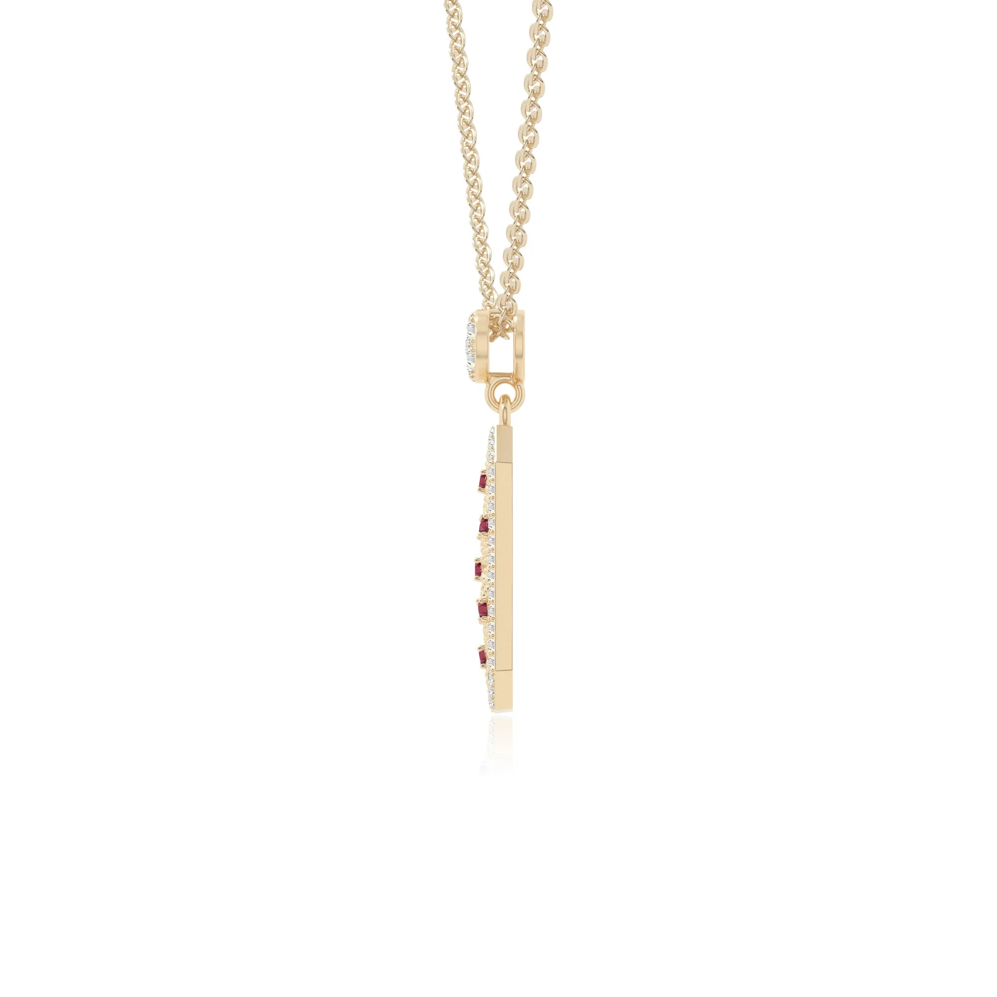 natural ruby infinity love knot necklaces in yellow gold vermeil 