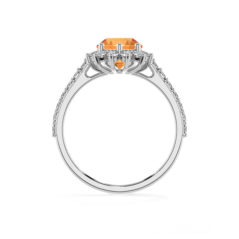 lab-grown citrine pear half eterity halo solitaire engagement ring